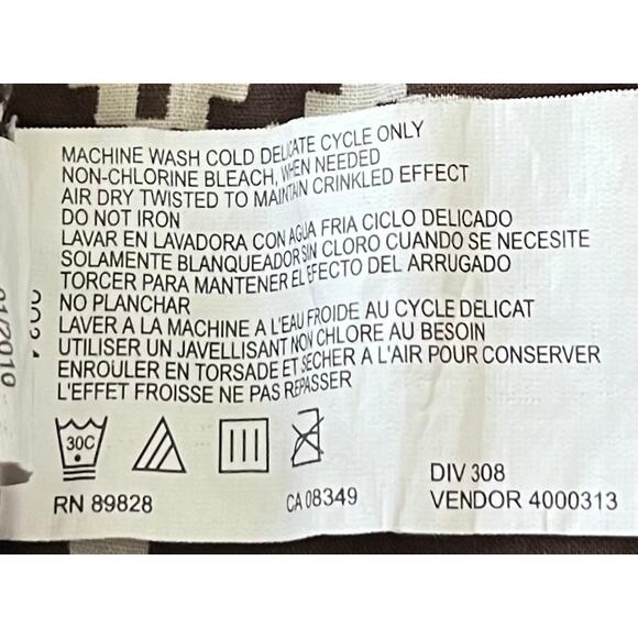 NINE WEST VINTAGE AMERICA V.A.C. SHORT SLV PULL-OVER BLOUSE, WOMENS, S-BRN/WHITE - Picture 12 of 12